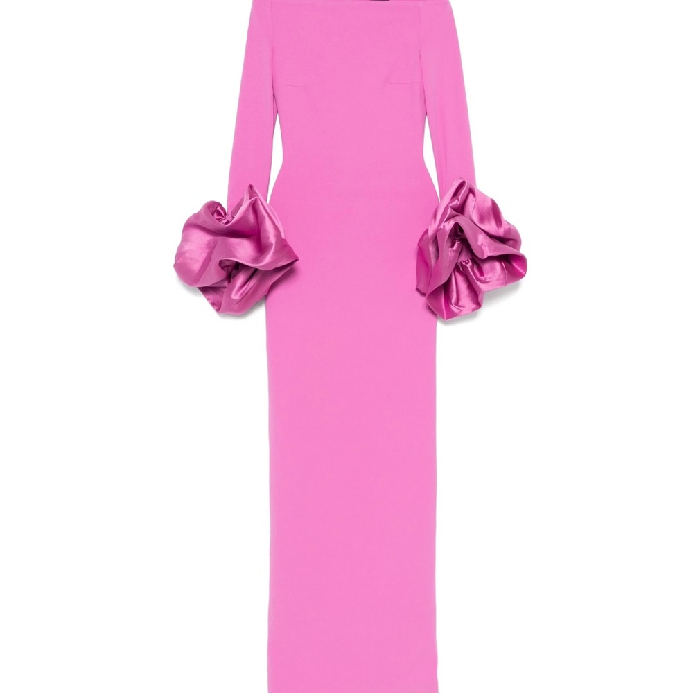 Solace London Vibrant Pink Long Sleeve Dress
